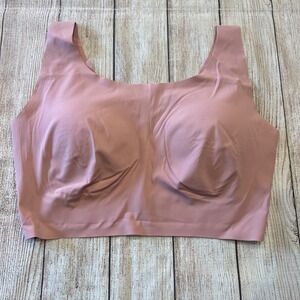Rhonda Shear Ahh Bra Seamless Wireless Bralette‎ Dusty Rose 2X 9594